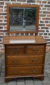 Kevin P Burks/Cobweb Craft bespoke oak mirror back chest of drawers Ht136cm W76cm D47cm