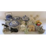 Various ceramics inc blue and white, Paragon, Duchess, Capodimonte and Leonardo