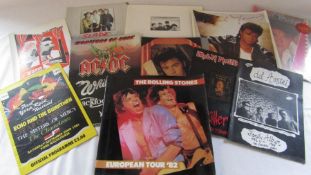 Selection of music tour programmes inc The Rolling Stones and AC/DC