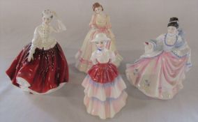 4 Royal Doulton figurines - Gail HN 2937, Yours forever HN 3354 (1992 first year of issue), Eliza HN