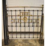 Victorian brass & cast iron double bed