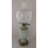 Wright & Butler Birmingham duplex burner oil lamp H 59 cm