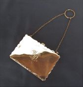 Silver card holder / purse Birmingham 1914 9.5 cm x 6.5 cm weight 2.60 ozt