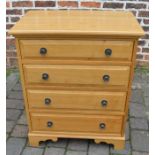 Kevin P Burks/Cobweb Craft bespoke oak chest of drawers Ht89cm L74cm D48cm