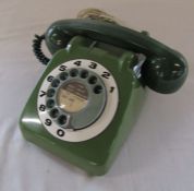 1960s vintage plastic green GPO telephone no 706 PLA66/2A