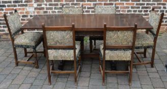 Jaycee draw leaf table & 6 chairs extending to 183cm by 81cm