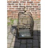 Brass bird cage H 92 cm