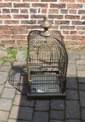 Brass bird cage H 92 cm