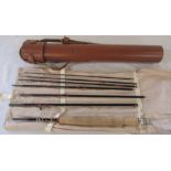 Fishing interest - Hardy Deluxe Classic Smuggler AFTM 5 fishing rod with leather case