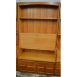 Nathan retro cabinet with lockable cupboard & shelves Ht194cm L102cm D46cm