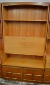 Nathan retro cabinet with lockable cupboard & shelves Ht194cm L102cm D46cm