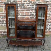 Late Victorian display cabinet H 162 cm L 138 cm D 46 cm