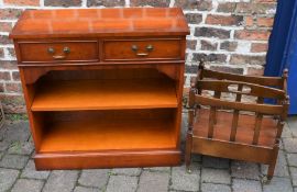 Reproduction Canterbury & a Regency style bookcase