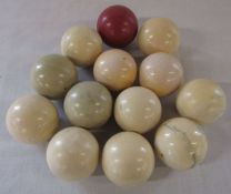 Vintage billiard balls