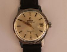 Gent's Omega Constellation chronometer stainless steel wristwatch with date aperture, two tone hands