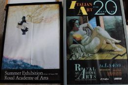 2 large framed Royal Academy Exhibition Posters & 2 framed prints after Jeanette Barnes (one