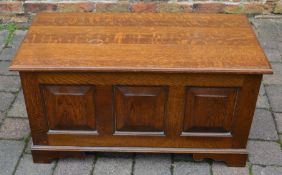 Kevin P Burks/Cobweb Craft bespoke oak blanket box L 91cm by 47cm by 48cm