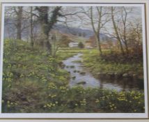 Framed limited edition print 'Early Spring' by William R Makinson, signed and numbered in pencil