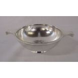 Silver 2 handled Quaich bowl with glass liner London 1936 L 13.5 cm weight (excluding liner) 4.32