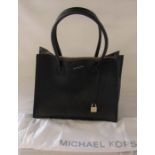 Michael Kors large black leather tote bag (size excluding handles 28.5 cm x 36 cm x 16 cm) in an