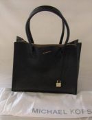 Michael Kors large black leather tote bag (size excluding handles 28.5 cm x 36 cm x 16 cm) in an