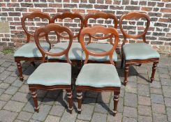 6 Victorian balloon back chairs