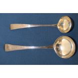 2 silver ladles, London 1784 & Edinburgh 1807 &  2.41ozt