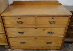 Victorian hardwood chest of drawers W 112cm D 54cm Ht 91cm