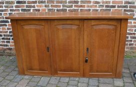 Large oak school cabinet L 187 cm H 107 cm D 46 cm