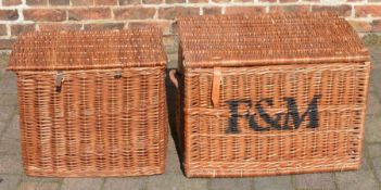 Fortnum & Mason large wicker basket & one other