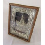 Framed Continental silver / white metal scene picture 16 cm x 21 cm