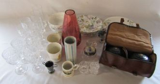 Various ceramics inc M&S Spring blooms, glassware and bowls