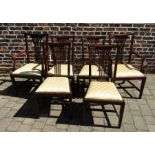 Set of 6 early 20th century mahogany dining chairs inc 2 carvers