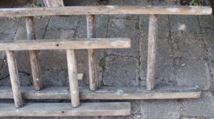 Wooden ladders each approximately 8ft 10in