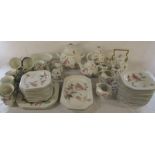Large quantity of Mikasa 'silk flowers' part dinner / tea service (some plates not shown) (2 boxes)