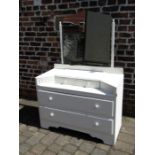Painted dressing table with mirror