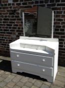 Painted dressing table with mirror