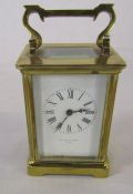 Pearce & Son Paris brass carriage clock (height excluding handle 11 cm)