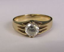 9ct gold dress ring, size S/T weight 4.4 g