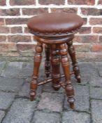 Victorian revolving piano stool