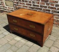 Reproduction Georgian campaign chest L 90 cm H 52.5 cm