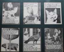 Framed series of prints "The Owl and the Pussycat", each signed by the artist Simon Drew, 64cm x