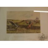 Framed Charles Johnson Payne "Snaffles" print 'The Biggest Walls in the Country was in it' signed in