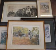 4 large equine prints including Lucy Kemp Welch