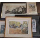 4 large equine prints including Lucy Kemp Welch