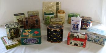 Quantity of Ringtons Tea tins & packet of tea towels