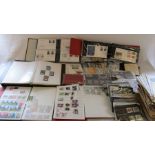 Large collection of first day covers, stock stamps, presentation stamps, books etc