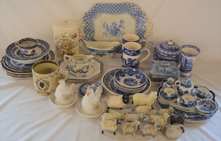 Various ceramics including Booth Old Willow, Spode Italian etc