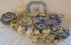 Various ceramics including Booth Old Willow, Spode Italian etc