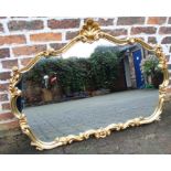 Large Rococo style gilt framed mirror 121cm x 88cm